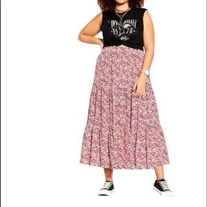 DIA & CO floral maxi skirt size 16